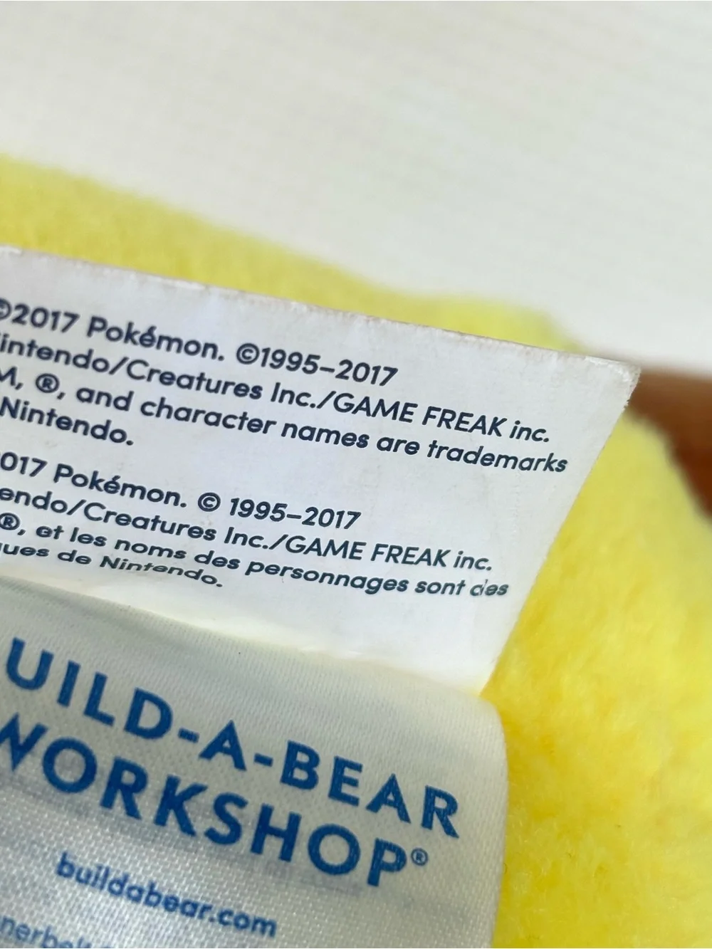 2017 Retired Build a Bear Pikachu Yellow Plush Toy - Cute Kids Stuffed Character